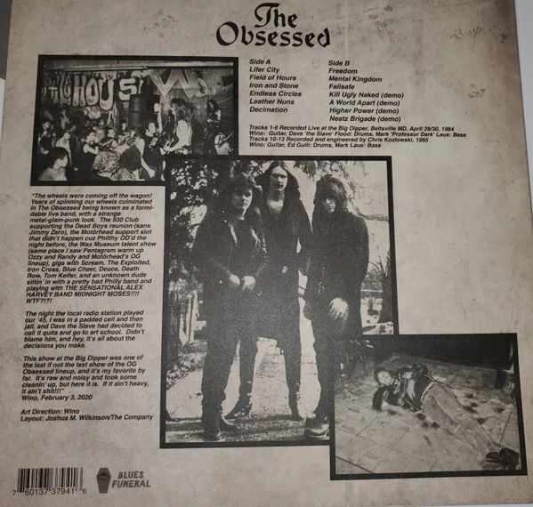 The Obsessed - Live At Big Dipper (LP, Album, Sil) (NM or M- / NM or M-) - Image 2