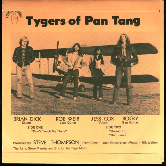 Tygers Of Pan Tang - Don't Touch Me There (7", Sma) (VG+ / VG) - Image 2