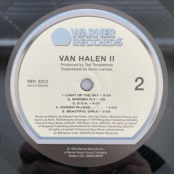 Van Halen - Van Halen II (LP, Album, RE, RM, 180) (M / M) - Image 5